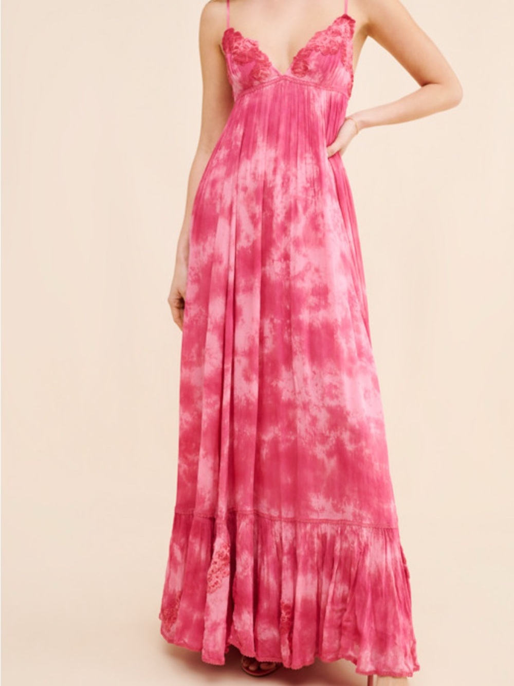 Free People Forever Fuchsia Maxi Dress Pink Sexy Vacation Summer Womens S